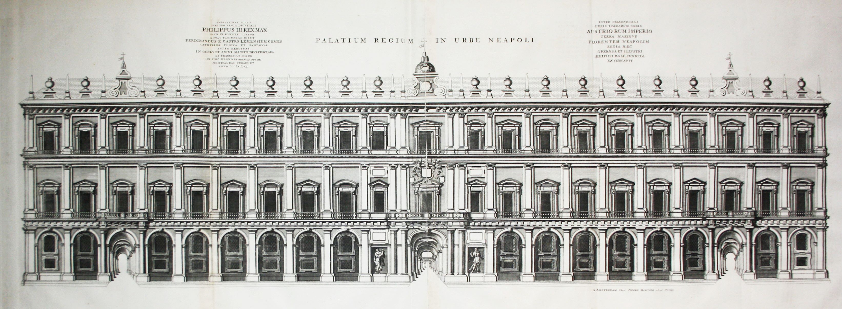 Palatium Regium in Urbe Neapoli - Napoli Neapel Palazzo Reale Campania  Italy Italia veduta incisione acquaforte by Blaeu, Joan (1596-1673) und  Pieter Mortier (1661-1711):: (1704)  Art / Print / Poster